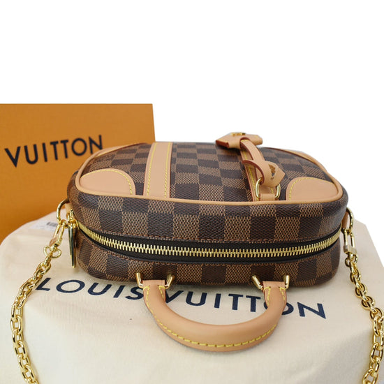 LOUIS VUITTON Valisette Souple BB Damier Ebene Shoulder Bag Brown