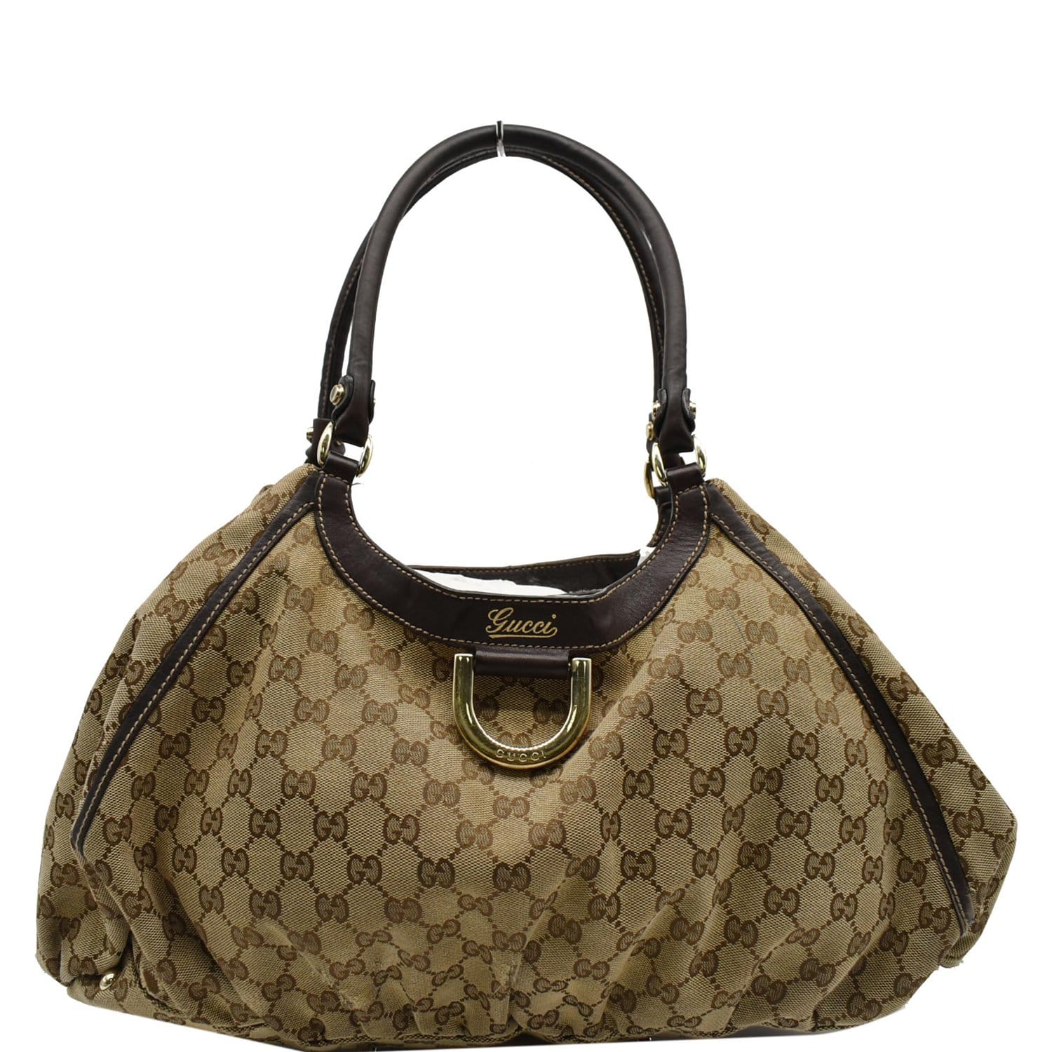 UNWORN Gucci GG Monogram Canvas XL Hobo Bag Satchel with Horsebit Detail at  1stDibs