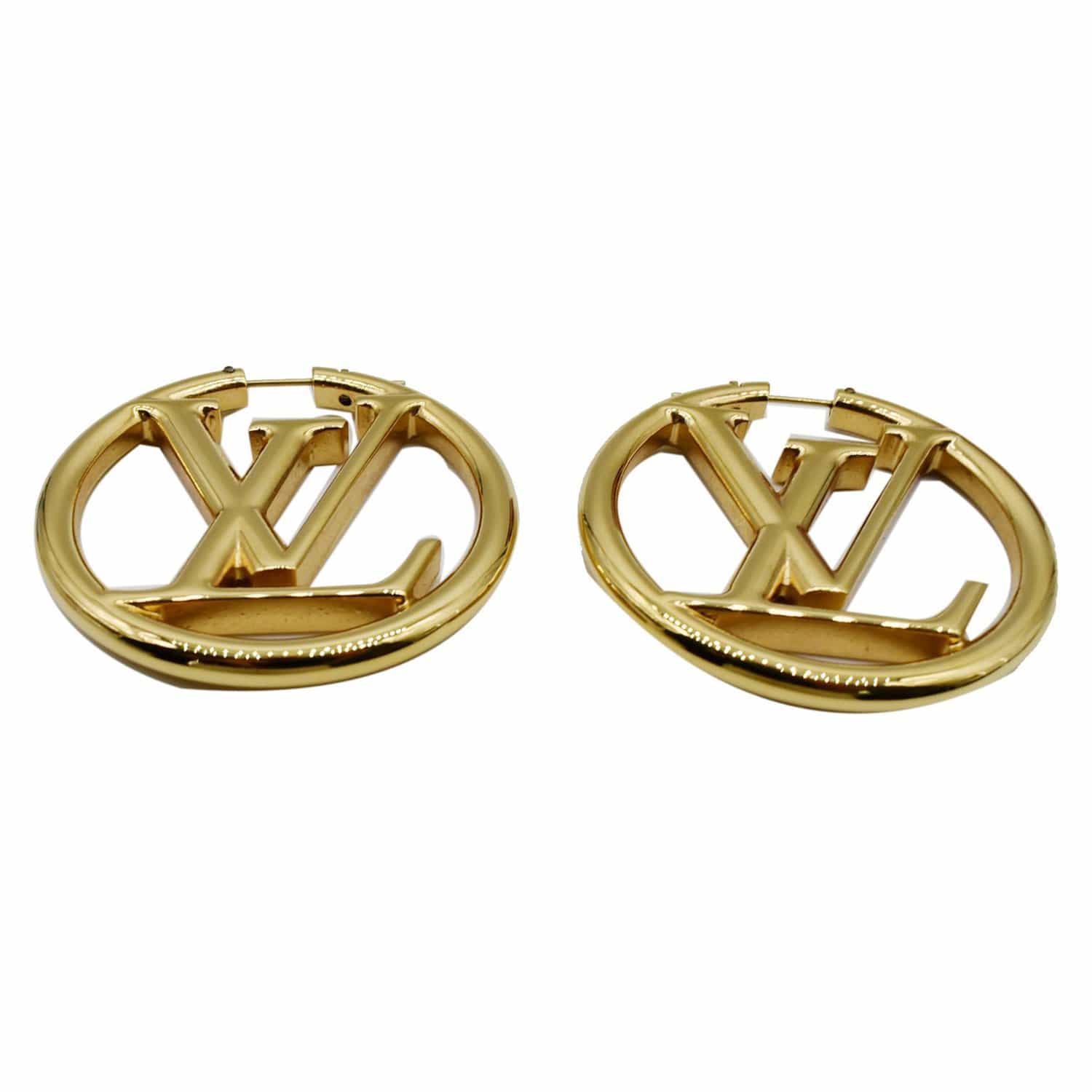 Shop Louis Vuitton Louise hoop earrings (M80136, M64288) by