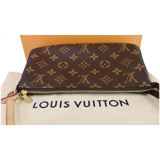 LOUIS VUITTON Grenade V Monogram Canvas Accessories Pochette Bag Brown