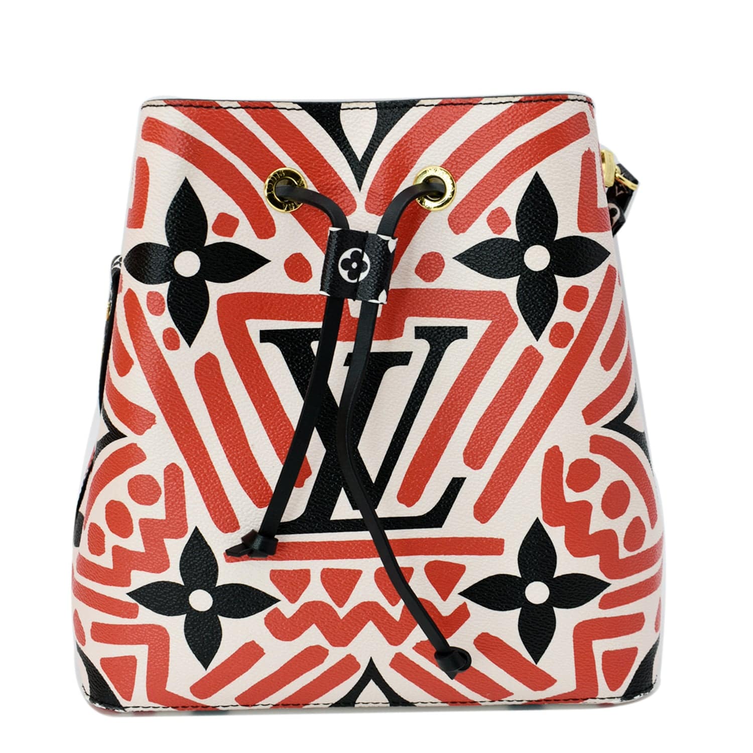 Red, Black, and White Giant Monogram Crafty Coated Canvas Neverfull MM Gold  Hardware, 2020