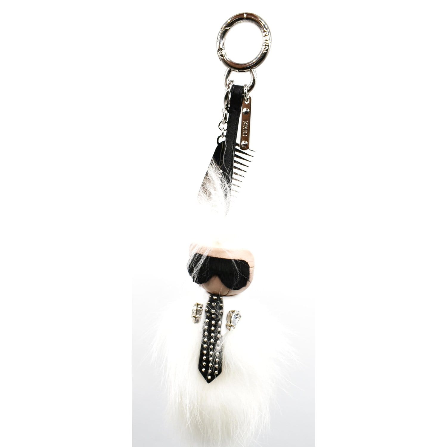 FENDI Karl Lagerfeld Stainless Keychain White - 25%