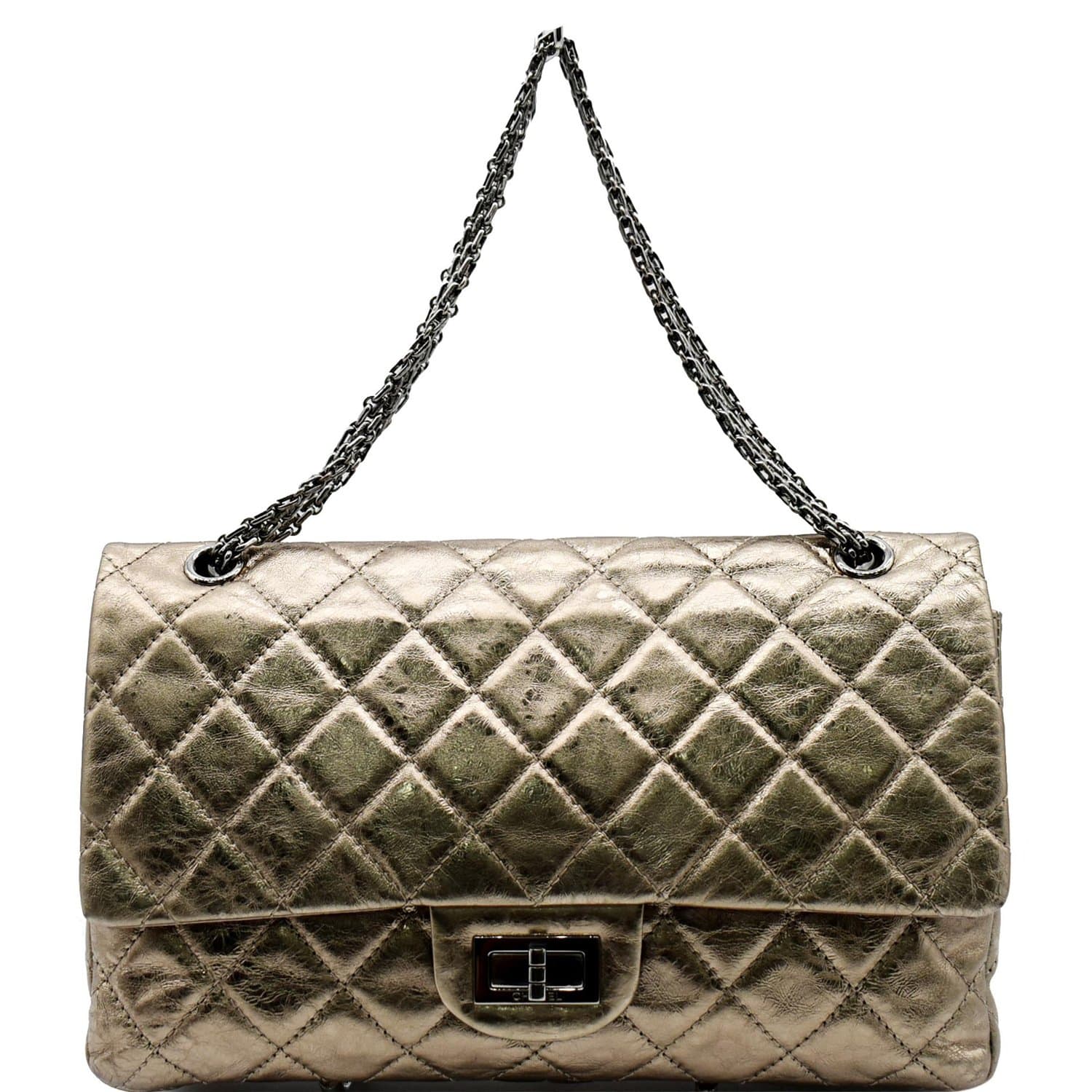 CHANEL Gold Metallic 2.55 225 Reissue Flap Bag – Fashion Reloved