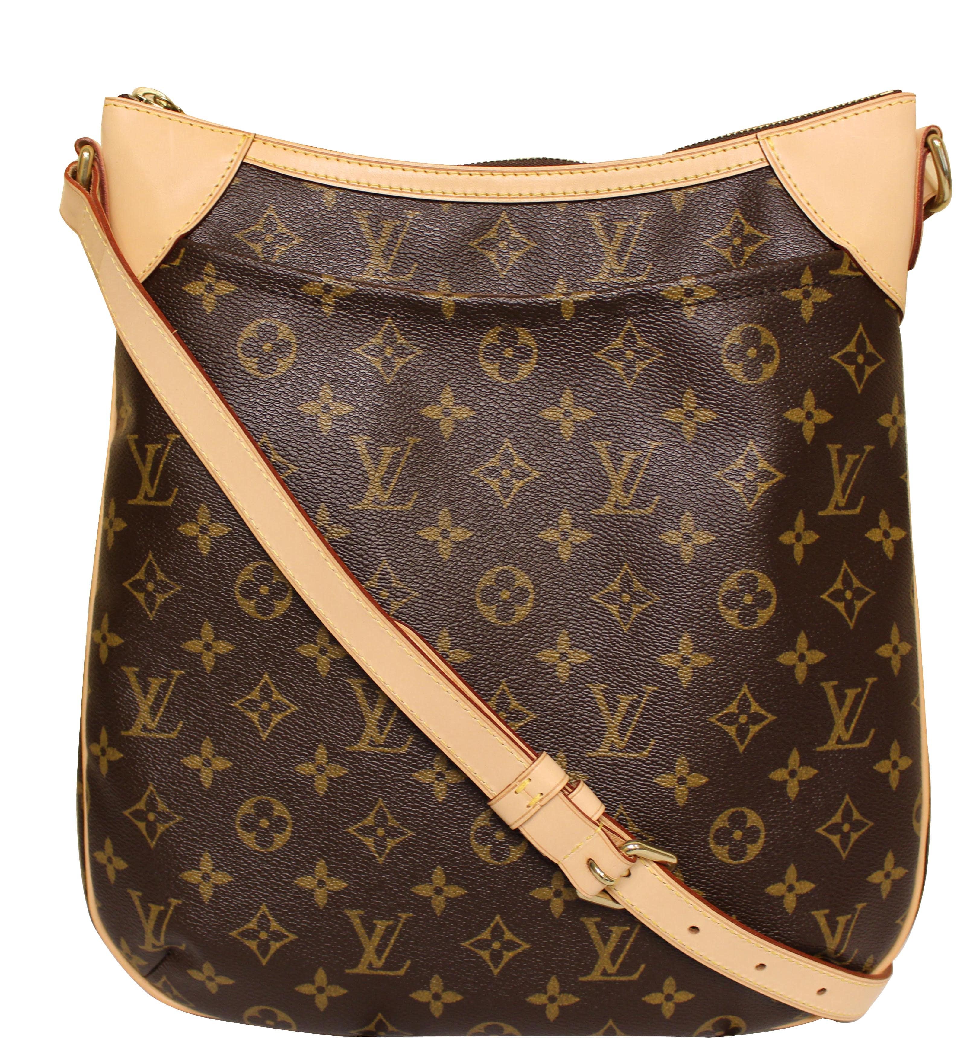 LOUIS VUITTON Monogram Canvas Brown Odeon MM Shoulder Bag