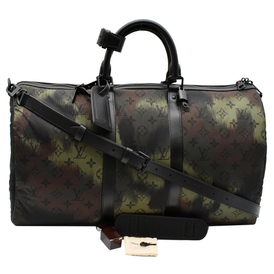 Louis Vuitton Keepall Bandouliere Camouflage Monogram 50 Black/Green