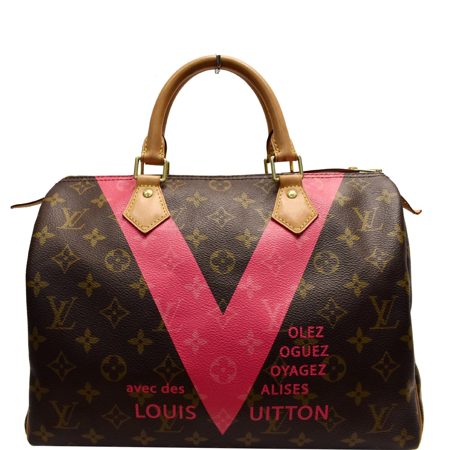 Louis Vuitton - LV - Speedy Totem 30 Brown Monogram - Violet Top Handl -  BougieHabit