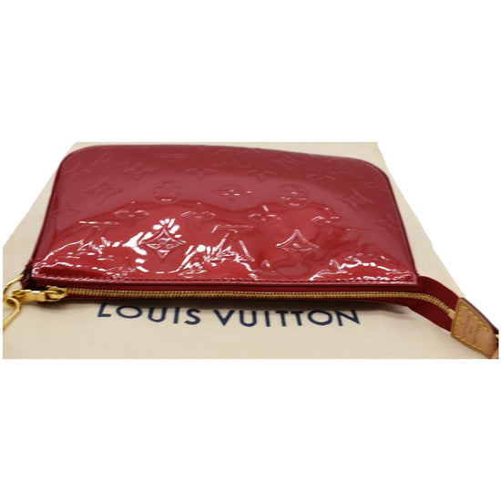 Louis Vuitton Pochette Accessoires Monogram Vernis with Monogram Canvas  Mini Red 2168982