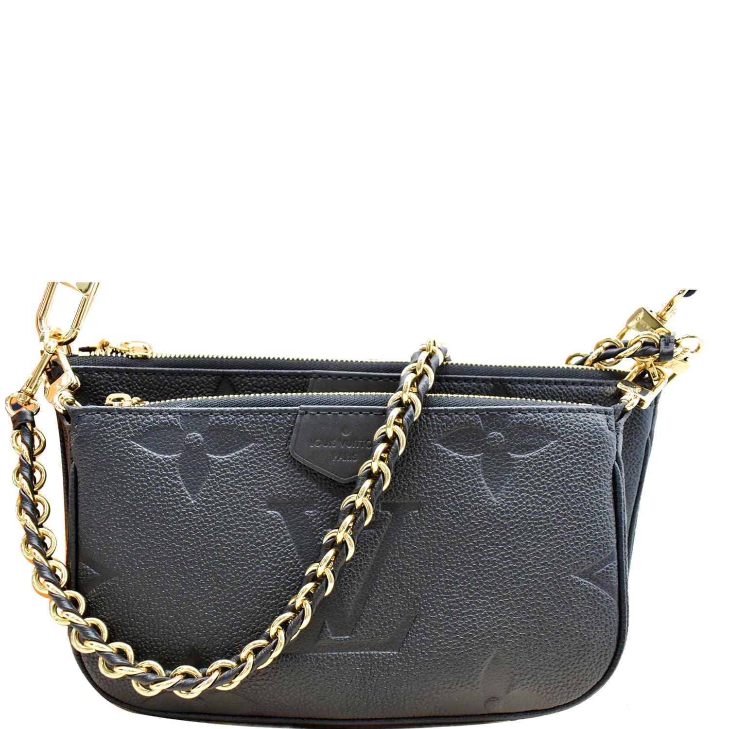 Multi Pochette Accessories Sling Bag With Zipper Closure Metal Chain Coin  Pouch 3 Combo Set With