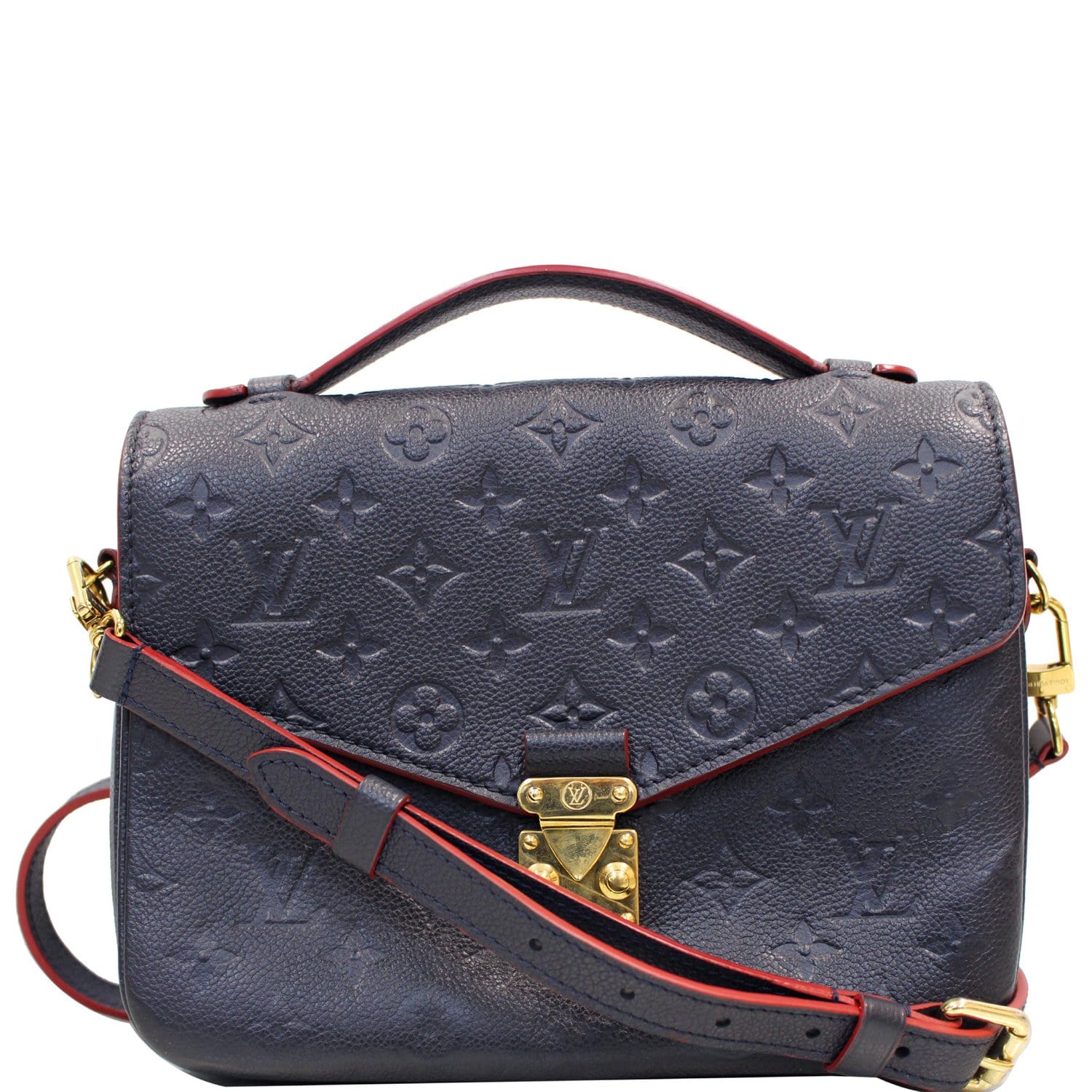 LOUIS VUITTON Metis Pochette Empreinte Leather Crossbody Bag Blue - 20