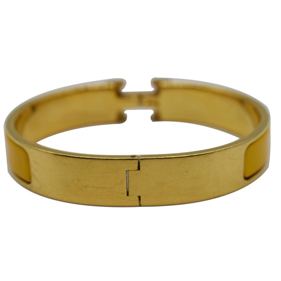 Clic h bracelet Hermès Grey in Gold plated - 26675788