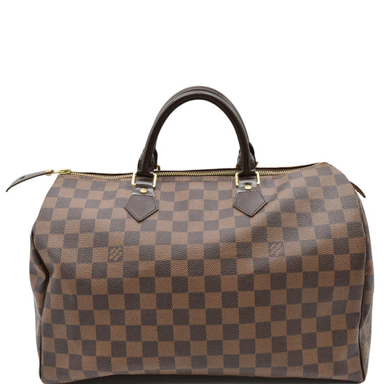 LOUIS VUITTON Damier Ebene Speedy 35 Brown ref.623185 - Joli Closet