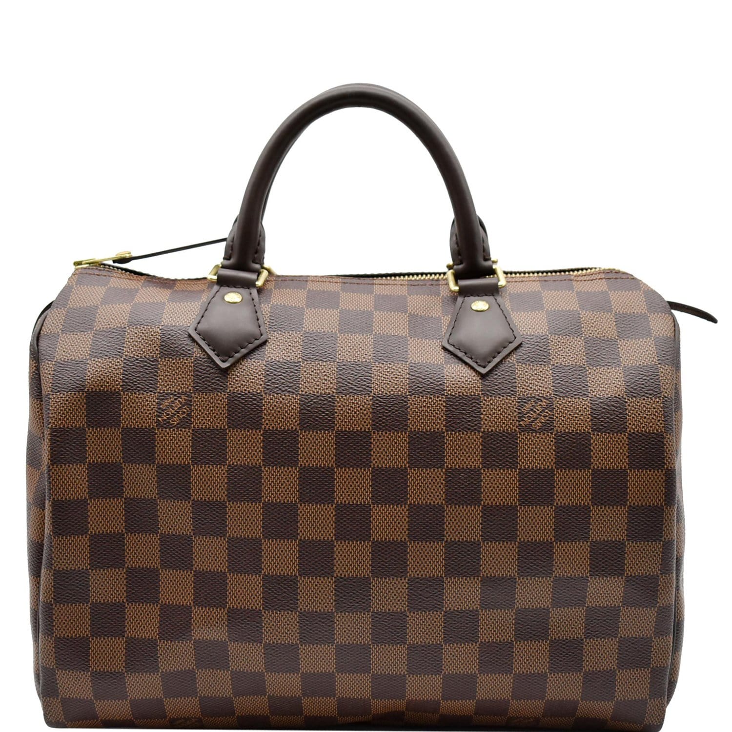 LOUIS VUITTON Speedy 30 Damier Ebene Satchel Bag Brown