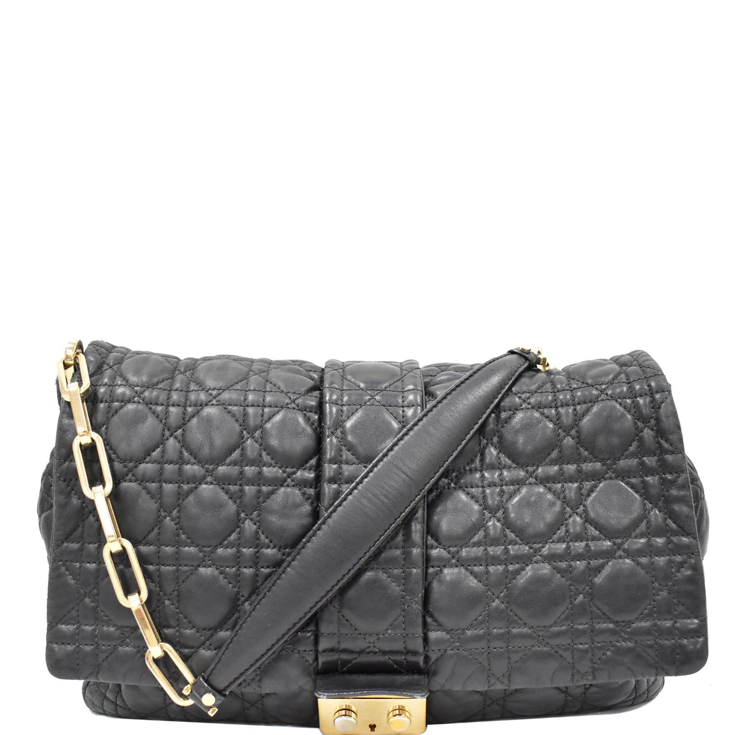 CHRISTIAN DIOR Cannage Quilted Leather Backpack Black