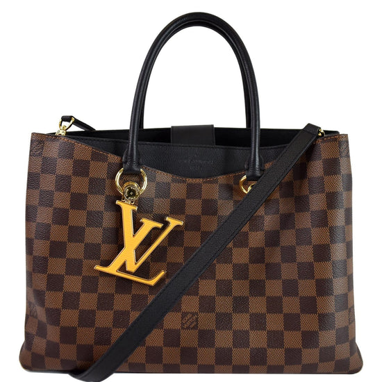 Louis Vuitton Riverside Damier Ebene Satchel Shoulder Bag Brown Black –  Gaby's Bags