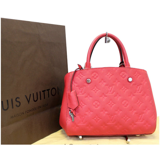 Red Louis Vuitton Empreinte Montaigne MM Bag – Designer Revival