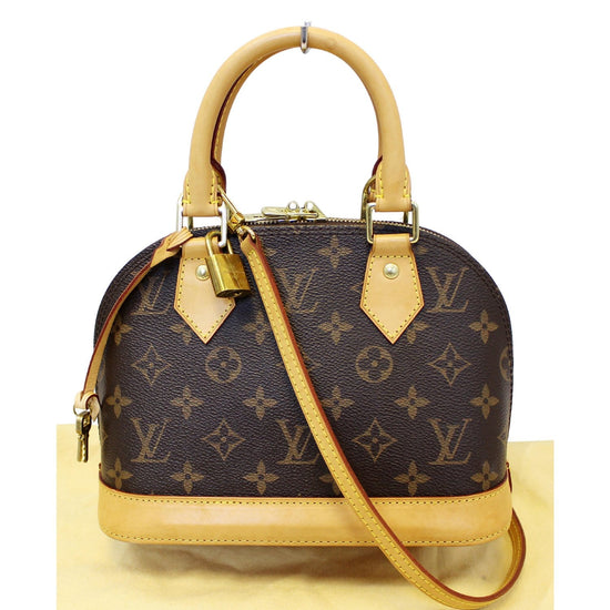 Authentic Louis Vuitton Monogram Alma BB Satchel Crossbody Handbag