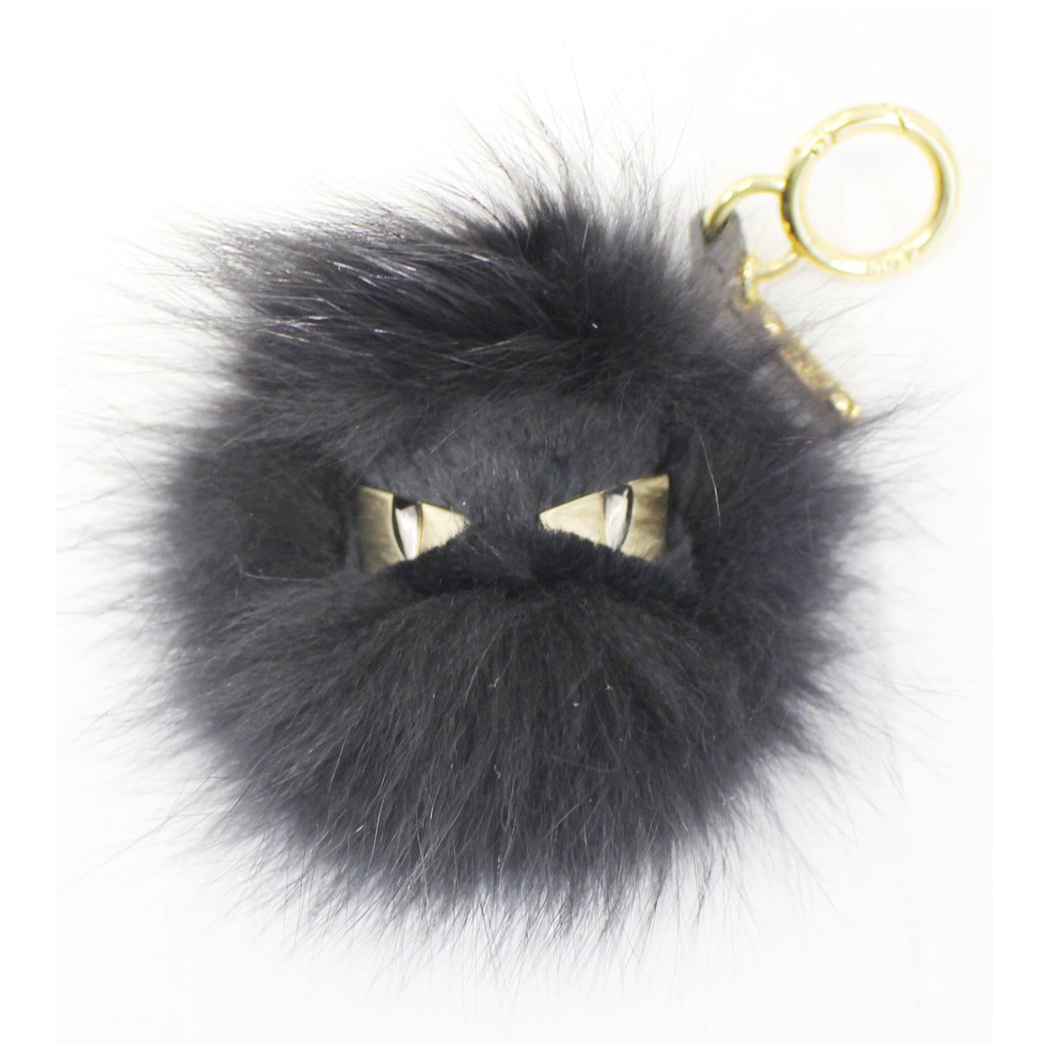 Fendi Charm - Fendi Monster Bag Bugs Fur Charm in Black