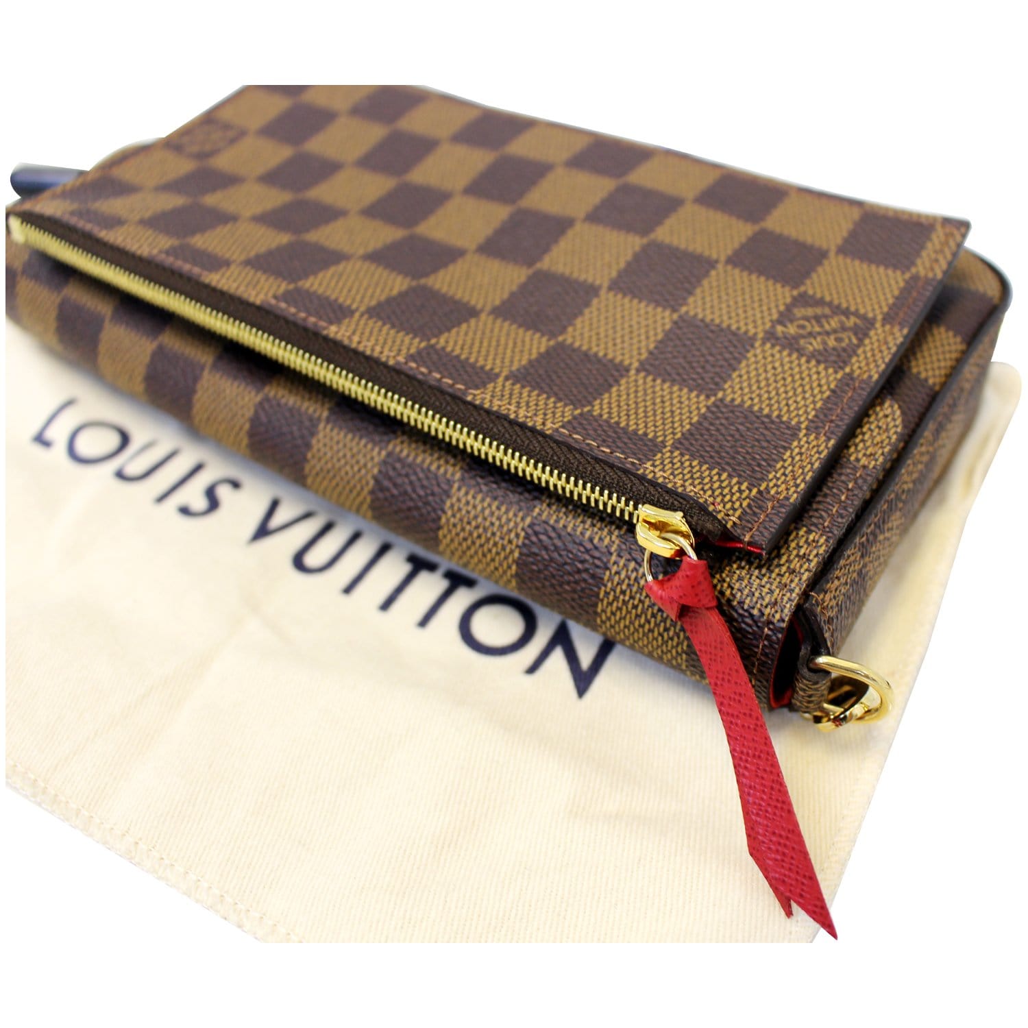 LOUIS VUITTON Pochette Felicie Damier Ebene Crossbody Bag-US