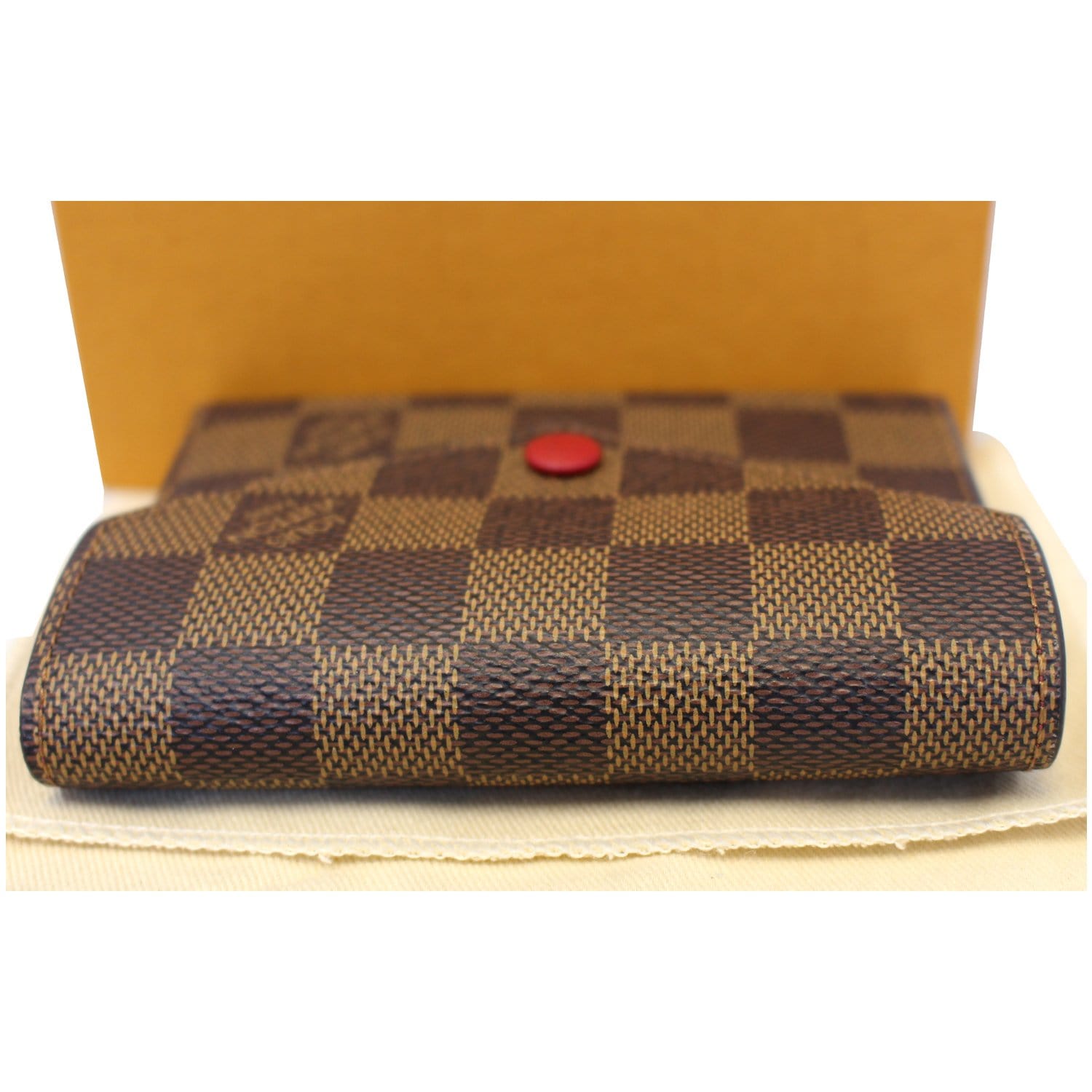 LOUIS VUITTON Victorine Damier Ebene Wallet Red-US