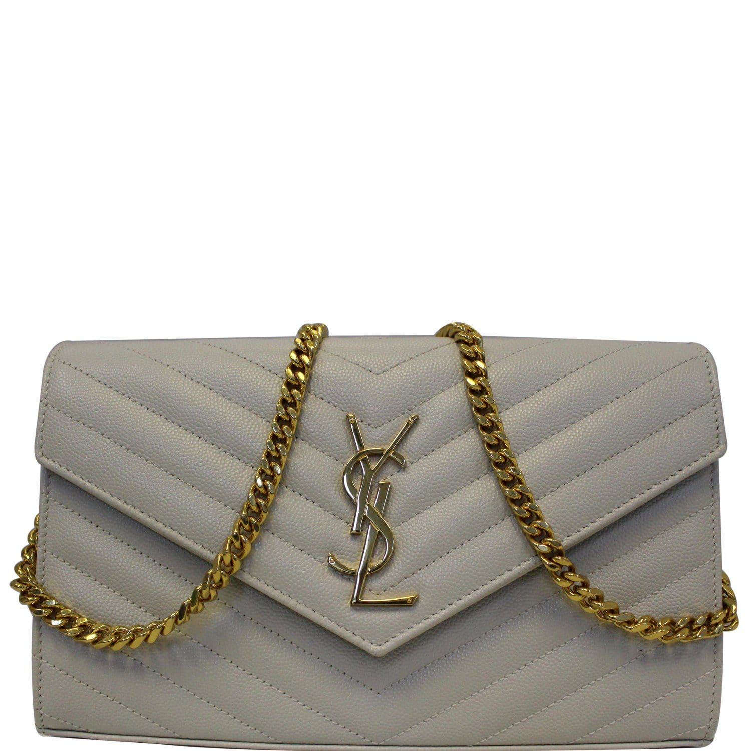 Saint Laurent Chevron Zip Around Continental Wallet – AMUSED Co