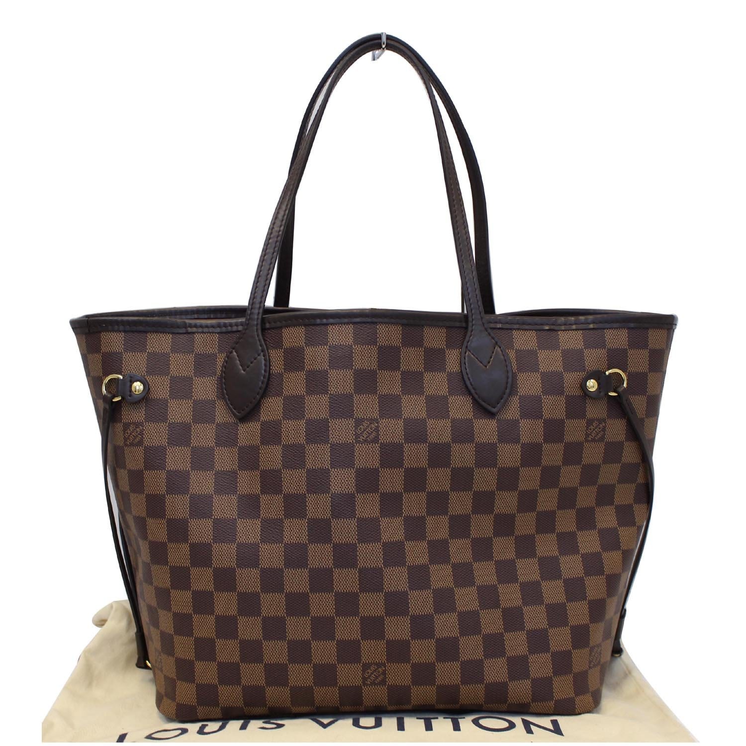 LOUIS VUITTON Neverfull MM Damier Ebene Tote Shoulder Bag Brown-US