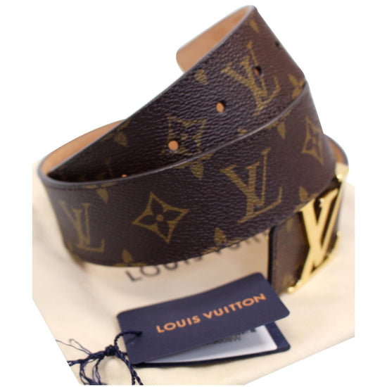 Louis Vuitton Belt Initiales Damier Ebene Canvas/Leather Brown in  Canvas/Leather with Mocha Brown - GB