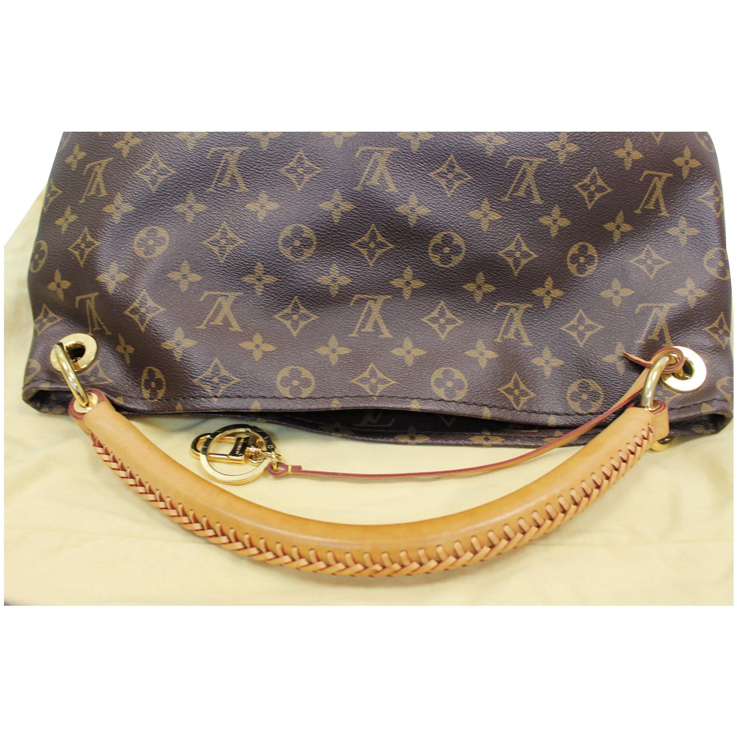 LOUIS VUITTON Artsy MM Monogram Canvas Shoulder Bag Brown