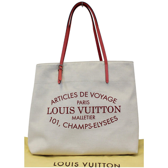 Louis Vuitton White Canvas Capri Articles De Voyage Cabas Tote GM