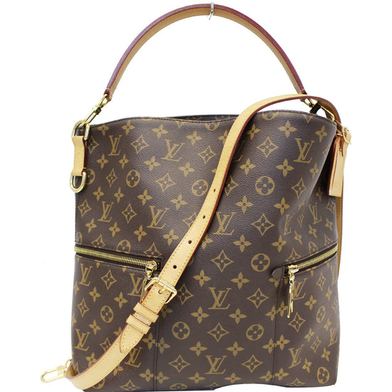 Louis Vuitton Monogram Canvas Melie Tote Shoulder Bag Brown Cloth