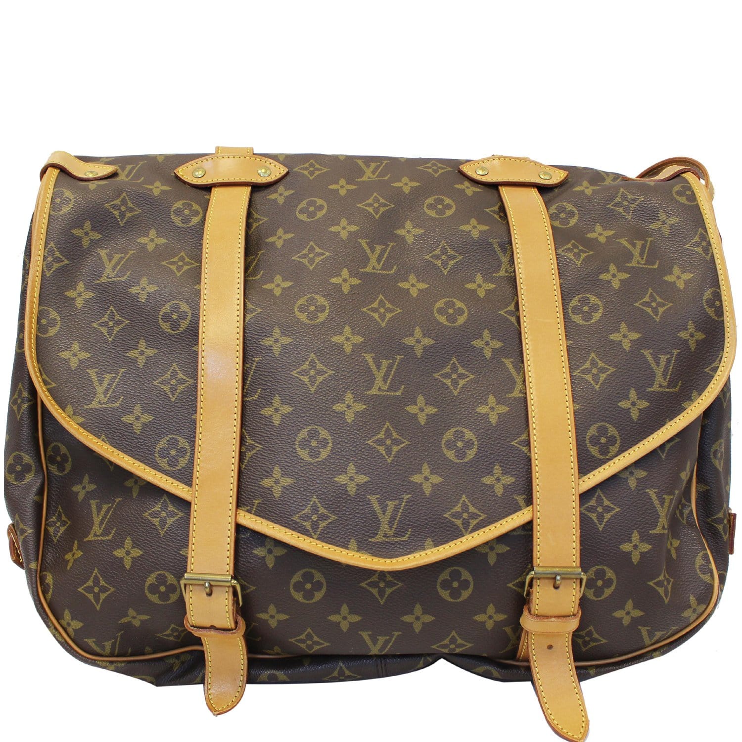 Louis Vuitton - Brown Monogram Canvas Saumur Monogram 43 Shoulder