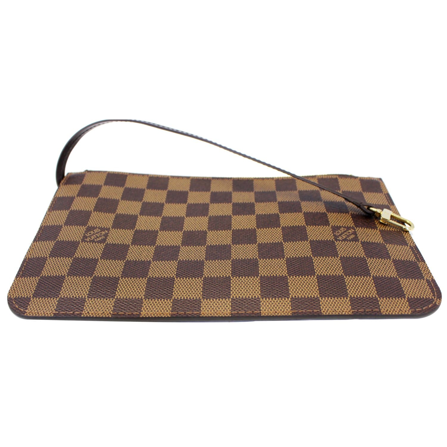 LOUIS VUITTON Pochette Wristlet Pouch Damier Ebene Neverfull MM-US