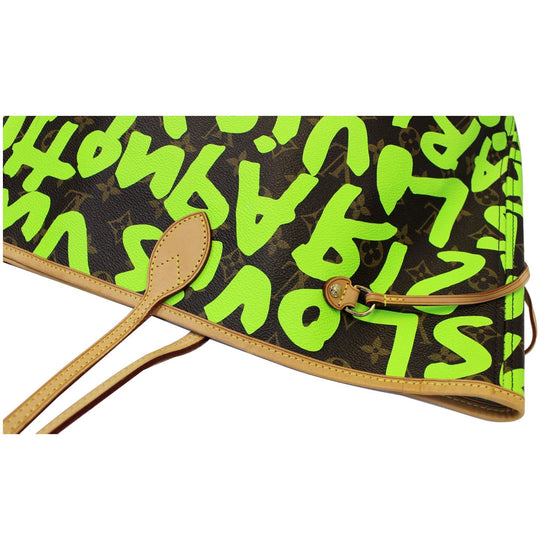 Louis Vuitton Green Graffiti Neverfull GM