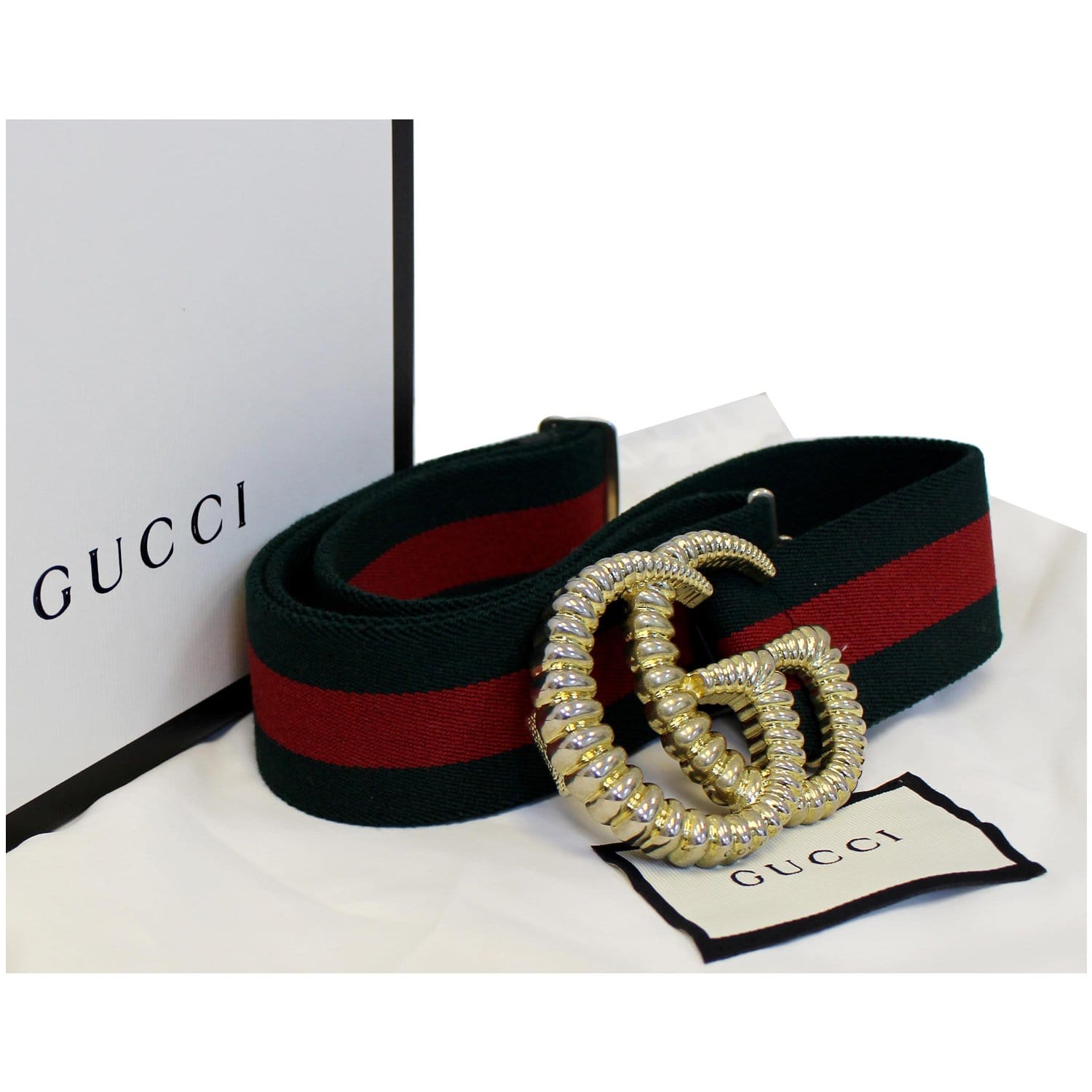 gucci web elastic belt with torchon double g buckle