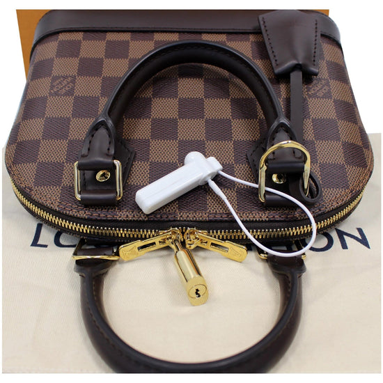 LOUIS VUITTON Alma BB Damier Ebene Satchel Bag Brown-US