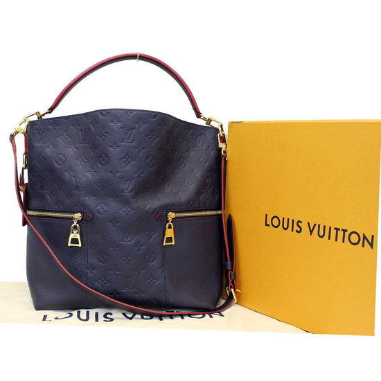 Louis Vuitton Melie Marine Rouge Blue Monogram Empreinte Leather