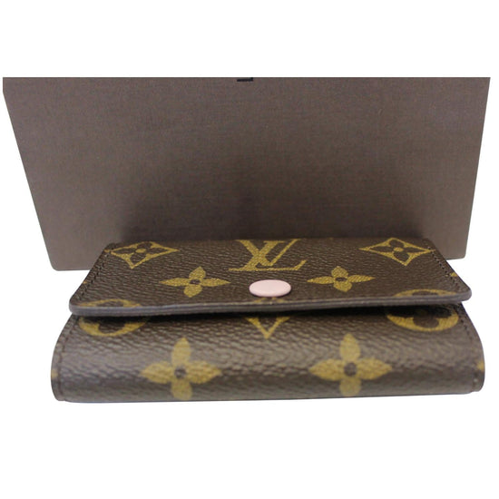 LOUIS VUITTON Monogram LV Mirror Bag Charm Key Holder Rose Ballerine 266569