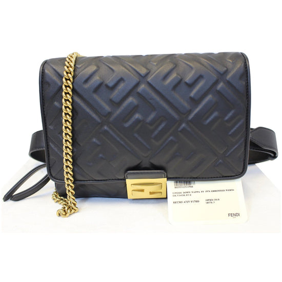 Fendi - Black Leather Small Belt or Crossbody Bag