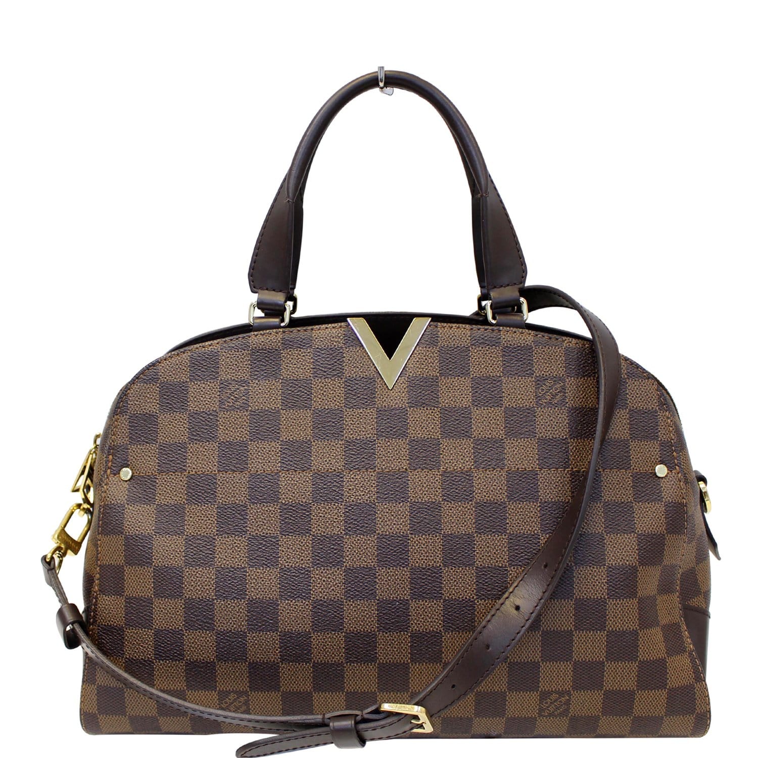 LOUIS VUITTON Kensington Damier Ebene Shoulder Handbag TT3103-Sold 