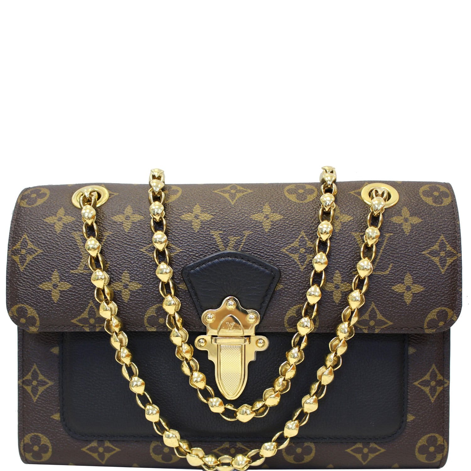 LOUIS VUITTON Victoire Monogram Canvas Crossbody Bag Black