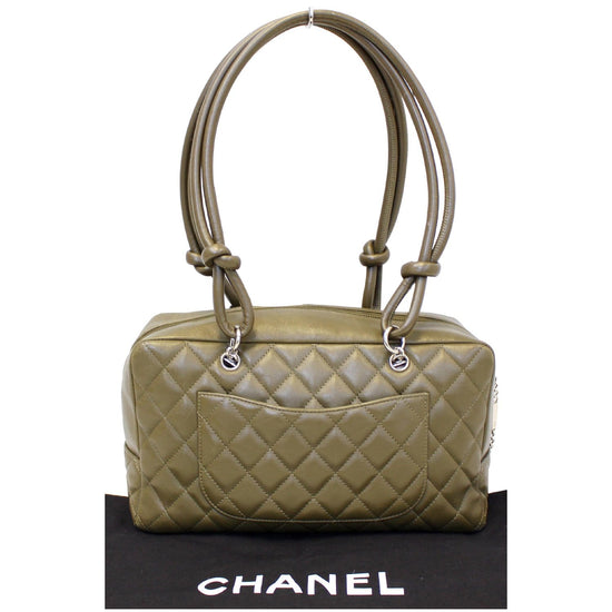 CHANEL Cambon Leather Bowling Bag in Brown