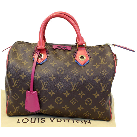 Louis Vuitton Speedy Handbag Limited Edition Totem Monogram Canvas 30 Brown  2318881