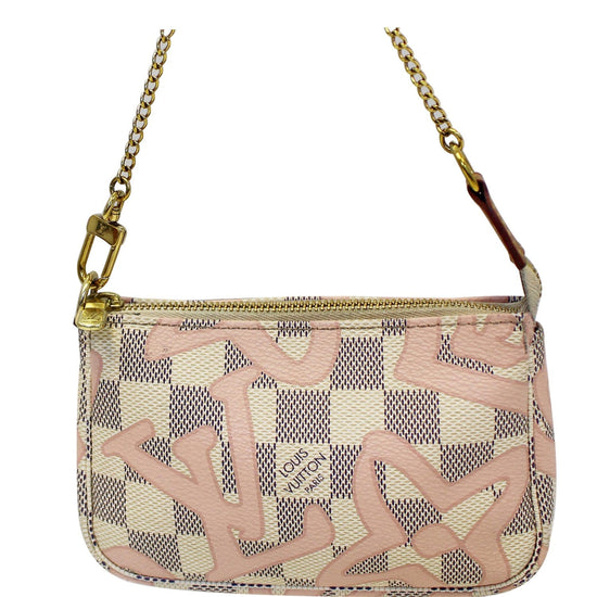 Louis Vuitton Mini Pochette Accessories Damier Azur Tahitienne Crossbody Wristlet