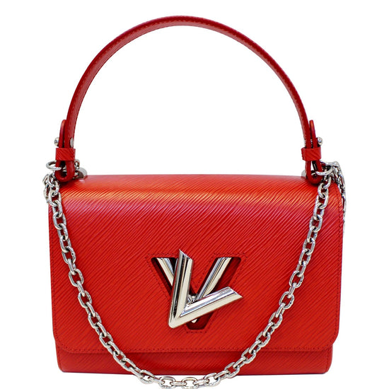 Louis Vuitton Epi Leather Black/Red Floral Twist Bag. DC: FL3142