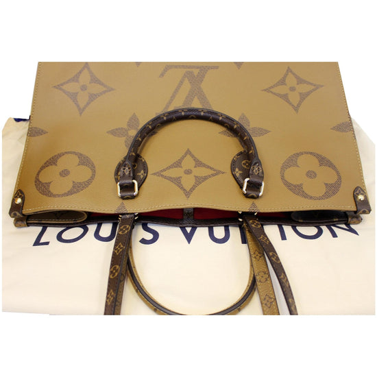 LOUIS VUITTON Onthego Reverse Monogram Giant Canvas Shoulder Bag Brown-US