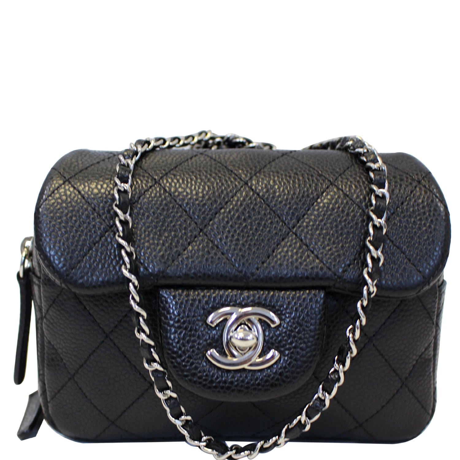 Chanel Quilted Lambskin Leather Crossbody Shoulder Bag