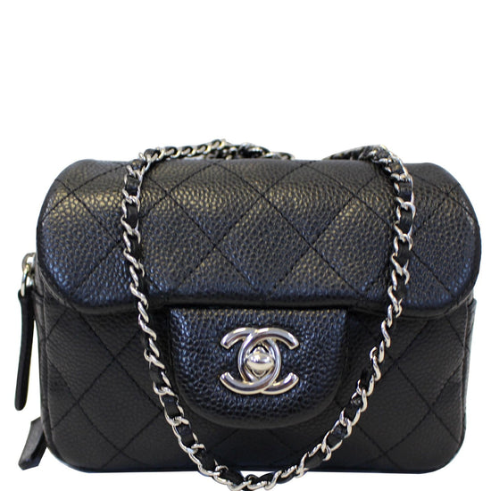 Chanel 22B Mini Flap Bag Crossbody AS3457 Black Lambskin Shoulder