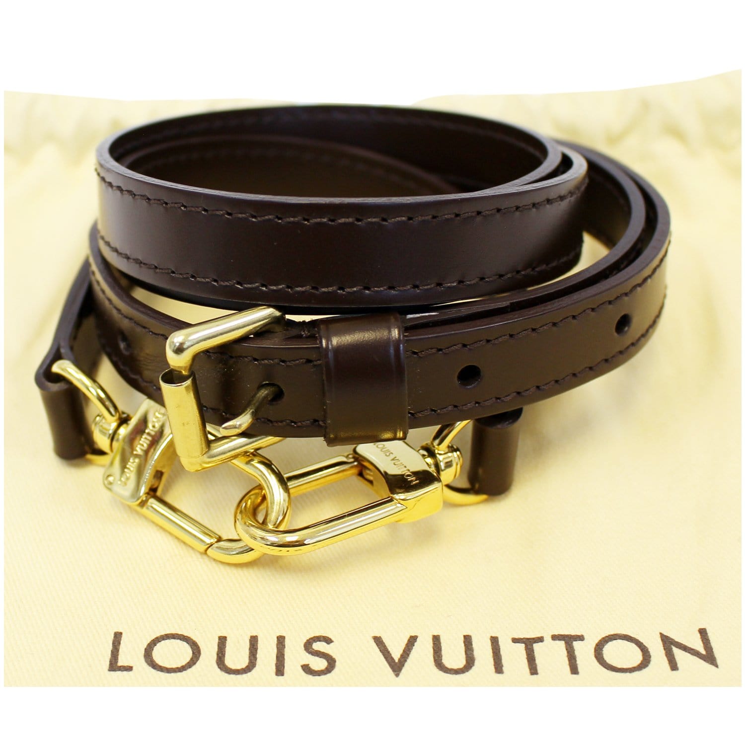 Louis Vuitton Leather Brown Shoulder Strap-US