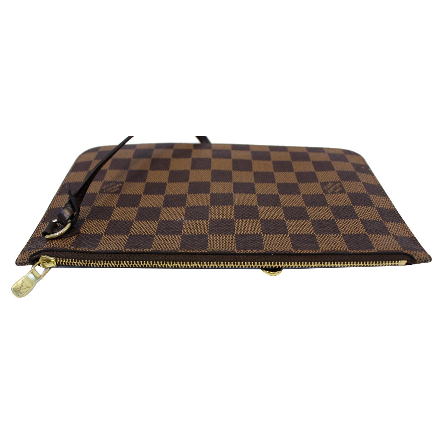 LOUIS VUITTON Pochette Wristlet Pouch Neverfull MM Damier Ebene-US