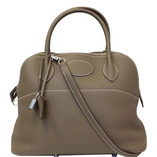 Replica Hermes Bolide 31 Handmade Bag In Taupe Clemence Leather