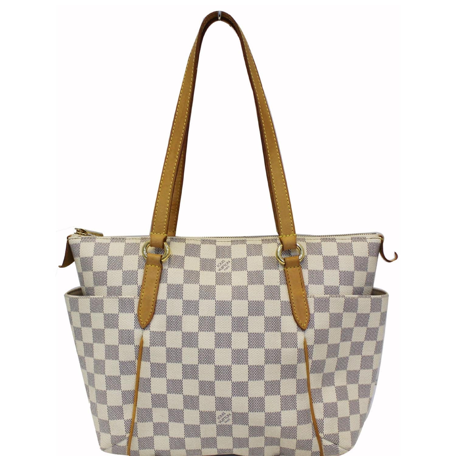 Pre-Owned Louis Vuitton Totally Damier Azur PM White Tote Bag 